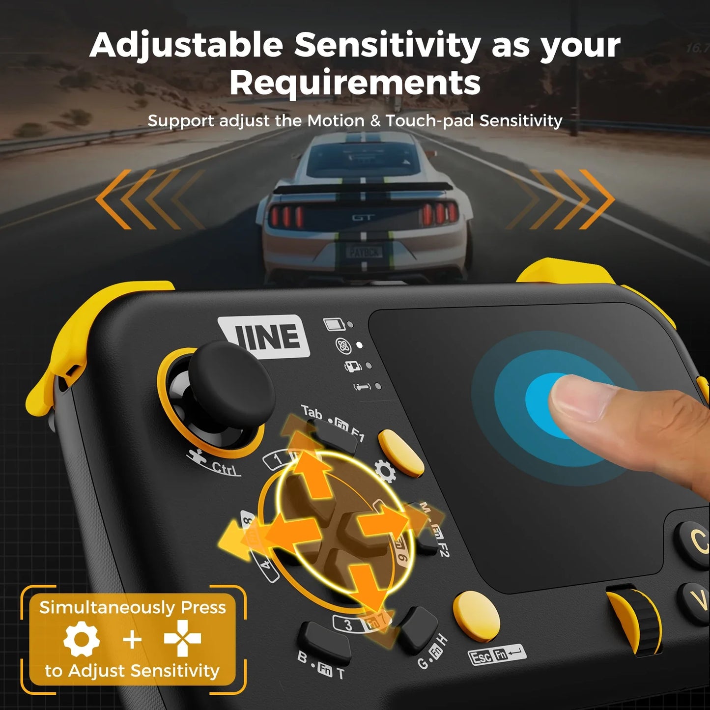 IINE Upgrade Wireless Mouse-Pad Controller – Keyboard and Mouse Combo with Touchpad