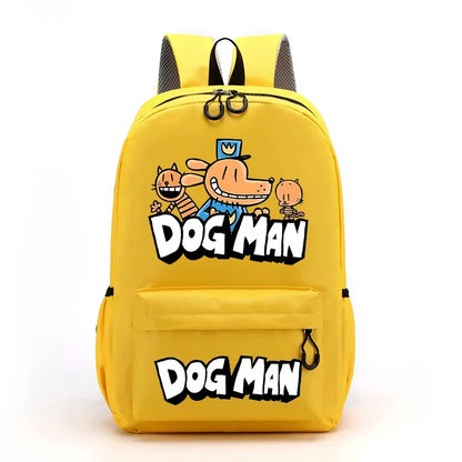 New Dog Man Kids Backpack — Large-Capacity Cartoon Schoolbag for Boys, Children’s School Supplies & Gifts