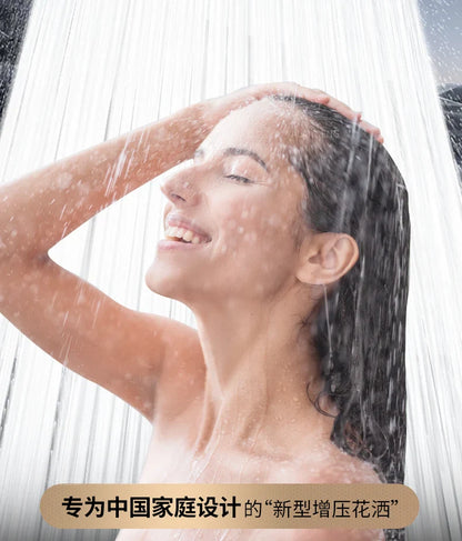 15cm Large Panel High Pressure Shower Head with Filter – 3 Modes Rainfall Spray Nozzle for Bathroom Accessories