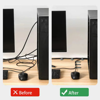 Reusable Ties Fastening Wire - Self-Adhesive Adjustable Cable Organizer Straps for Desk Management and Cord Holding