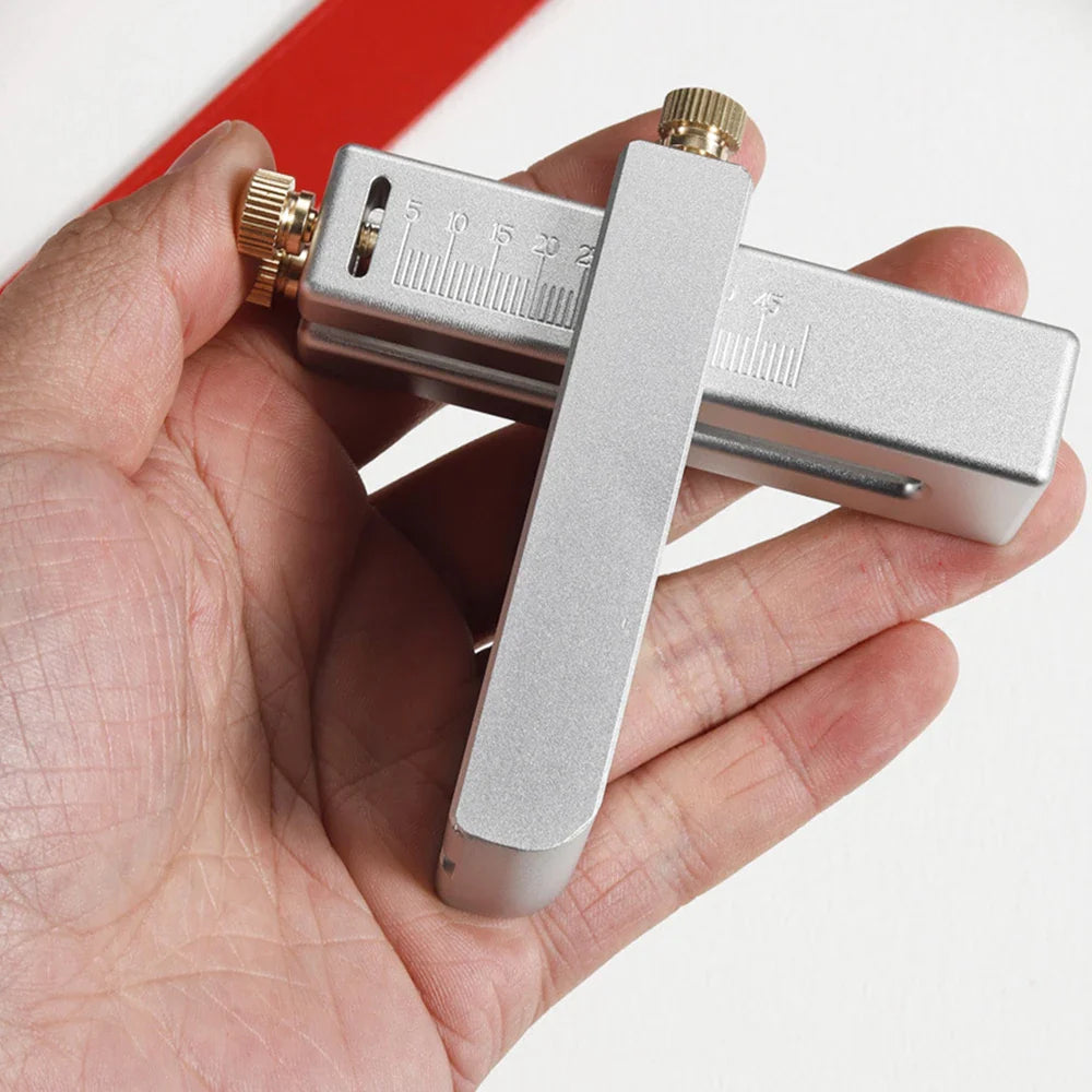 Belt Cutter Aluminum Alloy – Adjustable Mini Handmade Vegetable Tanned Leather Cutting Tool, Sandblasting Oxidation for Leathercraft