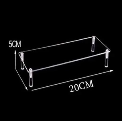 Acrylic Display Stand Rack - 1-4 Tier Transparent Trapezoid Organizer Shelf For Cupcakes, Perfume, Dolls & Collectibles