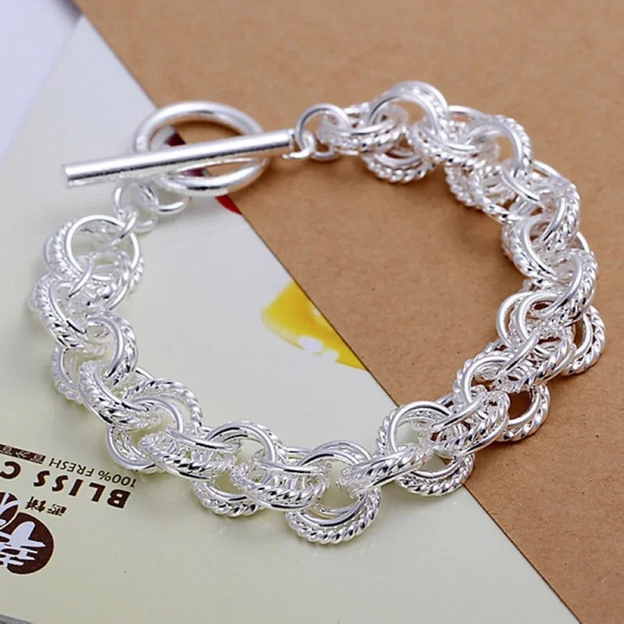 925 Sterling Silver Fashion Bracelet – High-Quality Elegant Jewelry for Women, Trendy Gift at Factory Price