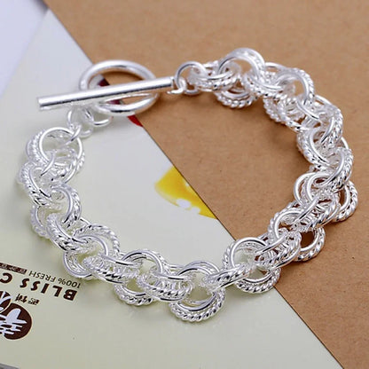 925 Sterling Silver Fashion Bracelet – High-Quality Elegant Jewelry for Women, Trendy Gift at Factory Price