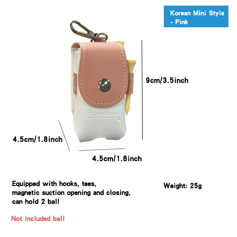 Golf Small Waist Bag – Mini Skull Head & Smiling Face Style, Double Ball Bag for Outdoor Sports