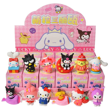 24pcs Sanrio Blind Box Keychains — Kuromi & Melody Cute Anime Character Mystery Surprise for Kids’ Gifts & Decorations