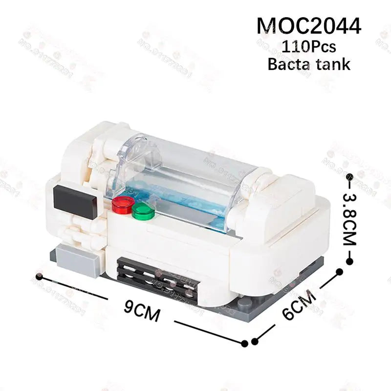 Sci-Fi Starship Building Blocks – DIY Bacta Tank, Cannon & Boarding Stair Brick Set for Kids