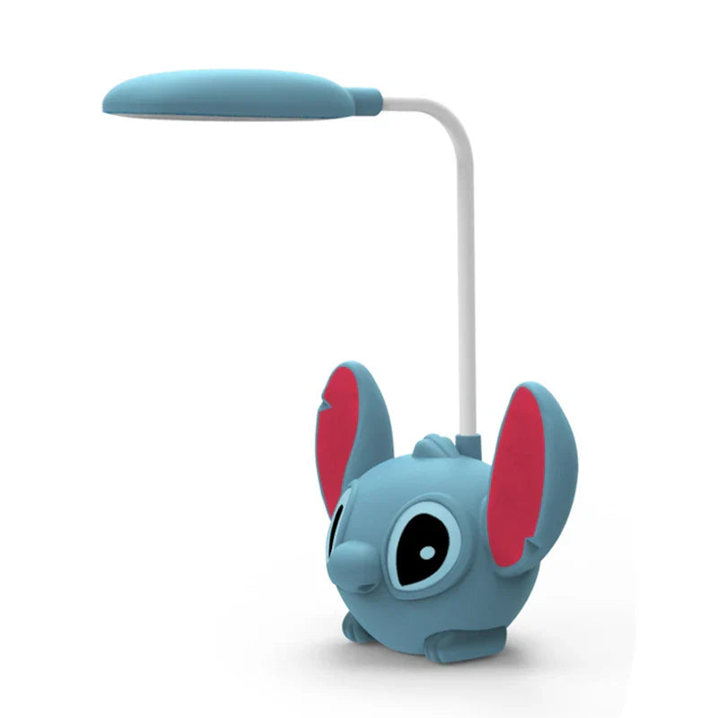 LED Lilo & Stitch Desk Lamp with USB Recharge, Foldable Night Light & Pencil Sharpener – Cute Desk Light Gift