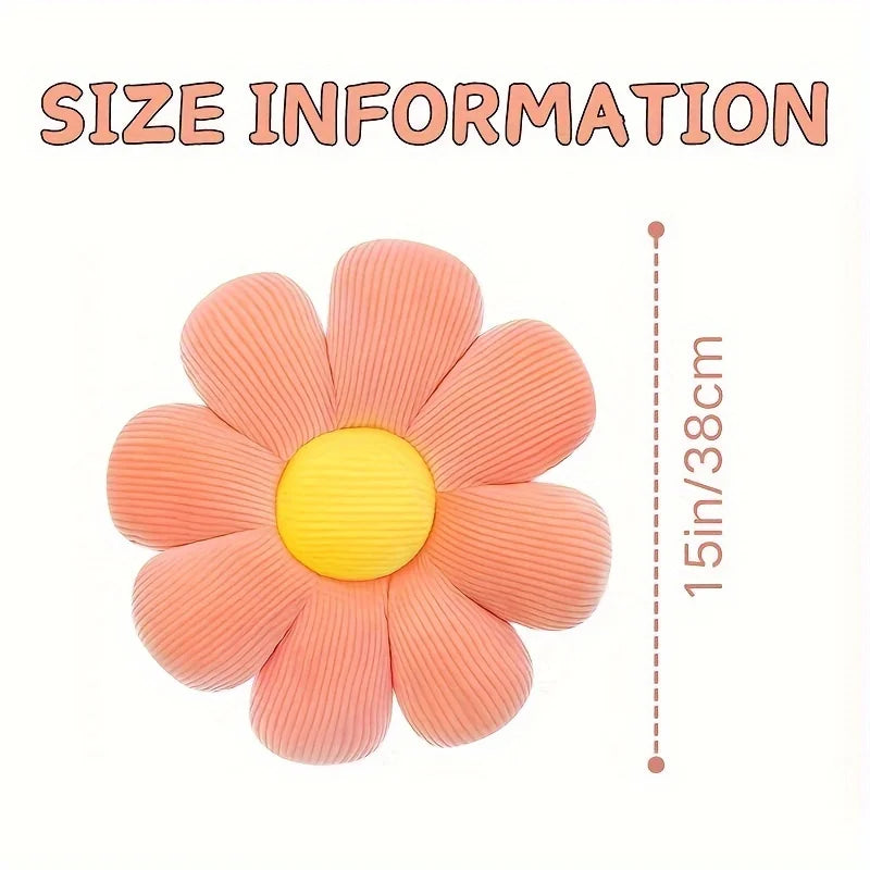 Sunflower Pillow & Daisy Seat Cushion – Plush Flower Mat for Office, Christmas, Halloween & Thanksgiving Gift