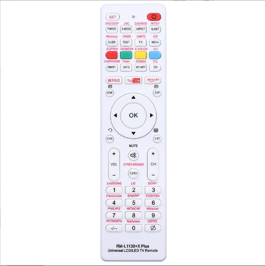 Universal RM-L1130+X Replacement Remote Control – Compatible with RM-L113+12 & RM-L1130+8 Television Models
