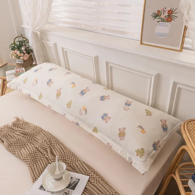 Skin-Friendly Couple Pillowcase – Cozy Polyester Hugging Pillow Cover, Large 120/150/180cm