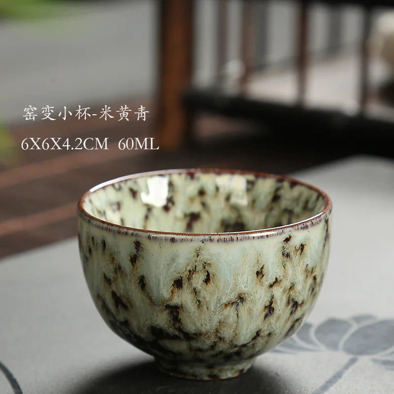 Mini Ceramic Tea Bowl – Kiln Glazed Chinese Kung Fu Teacup for Tea or Espresso