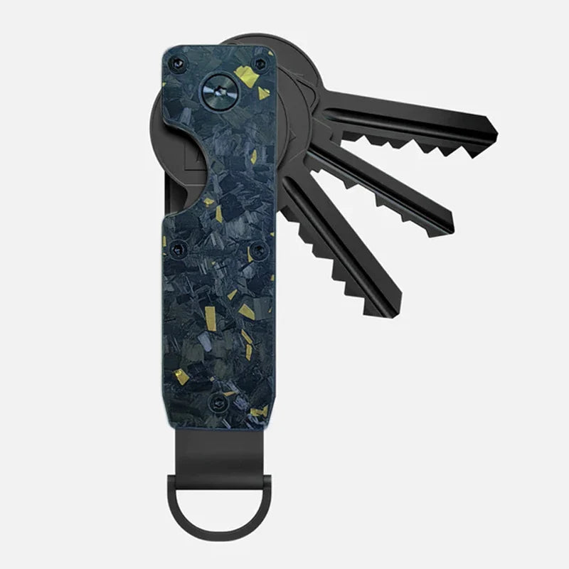 Compact Metal Key Organizer – Minimalist Key Case Holder for 2-6 Keys, Secure Keychain