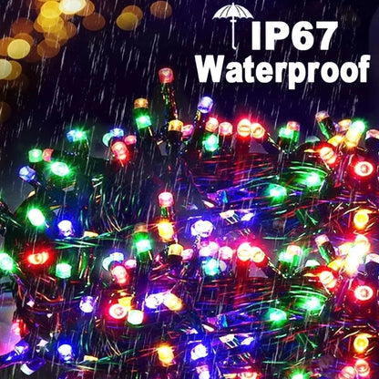 Solar Outdoor String Lights - Waterproof 8-Mode Twinkle Fairy Lights for Christmas, Garden, Wedding & Holiday Decor