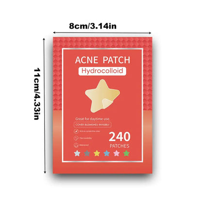 Colorful Star Pimple Patches – Invisible Acne Spot Stickers for Skin Care, Concealer & Makeup Tools