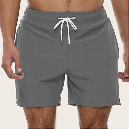 Men’s Quick Dry Swim Trunks – Summer Beach Board Shorts with Side Pockets Mesh Lined Swimwear Bathing Suit