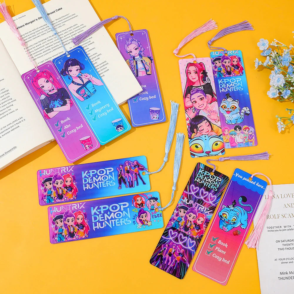 Kpop Demon Hunters Huntrix Cartoon Bookmarks – Cute Anime Stationery for Fans & Book Lovers