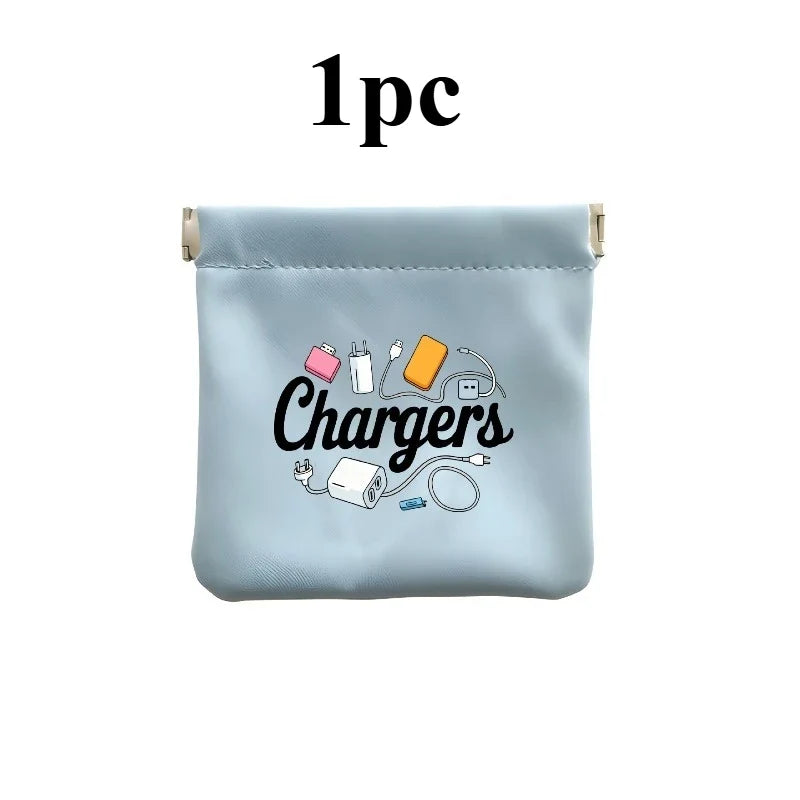 Charger and Cable Organizer Pouch - Durable Travel Storage Bag for Data Cables, USB Drives, Power Banks, and Phones