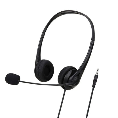 3.5mm/USB Wired Computer Headset – Stereo Earphones with Noise-Cancelling Microphone for Chat, Online Teaching & Video Conferencing