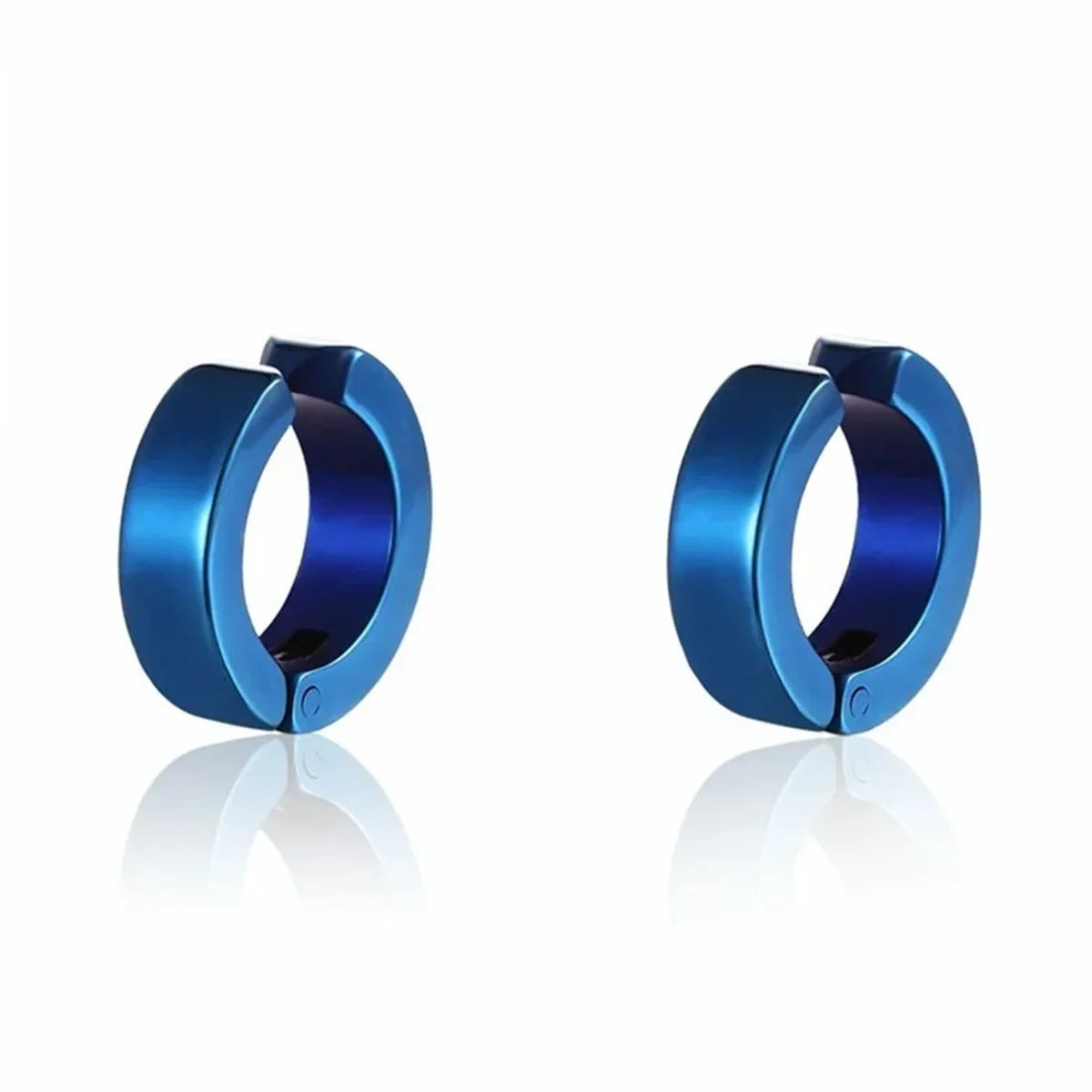 2PCS 316L Stainless Steel Cuff Earrings – Non-Piercing Clip-On Hoop Earrings