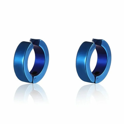 2PCS 316L Stainless Steel Cuff Earrings – Non-Piercing Clip-On Hoop Earrings