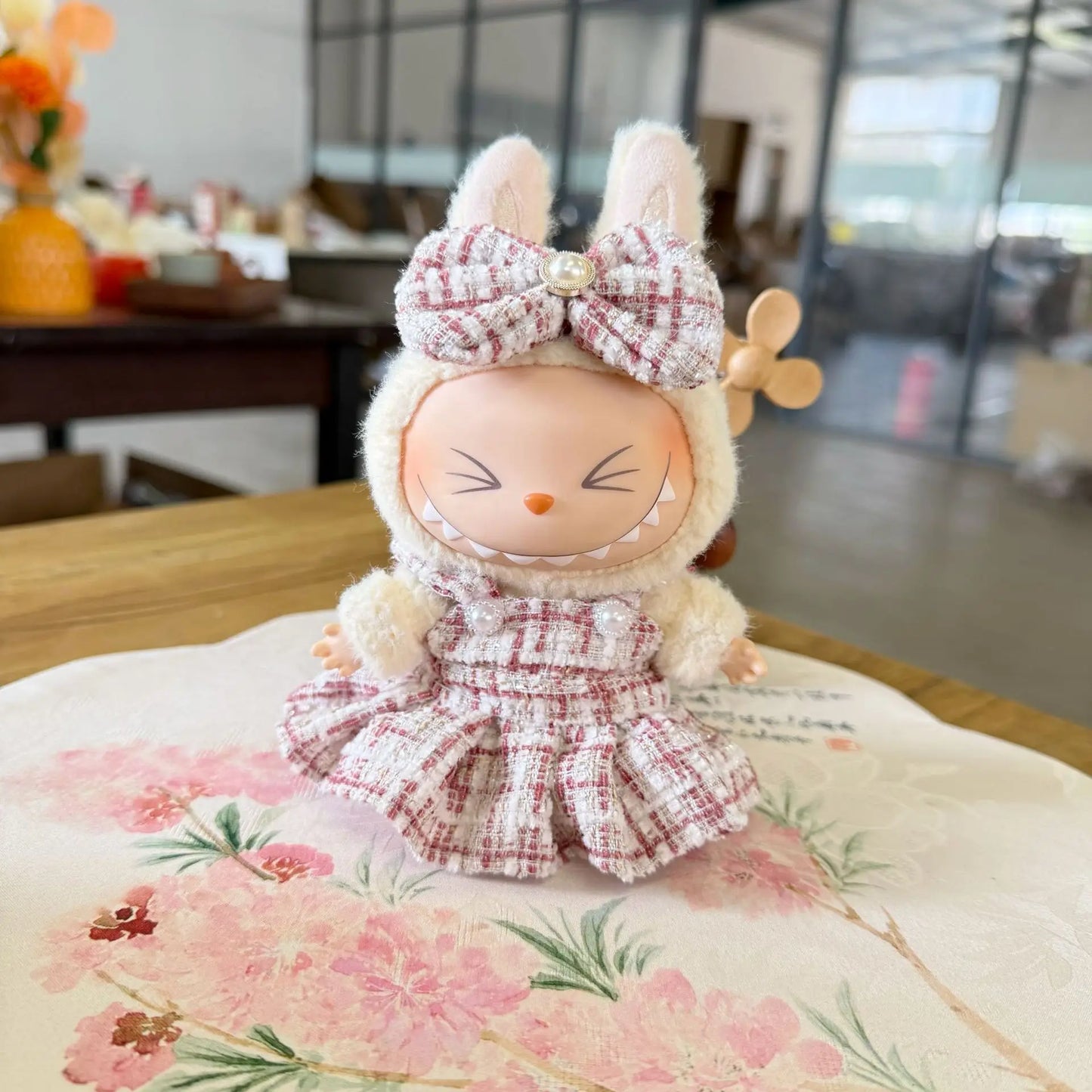 17cm Mini Plush Doll Clothes Outfit – V1 V2 V3 Labubu Strap Skirt Accessories for Kids Gifts