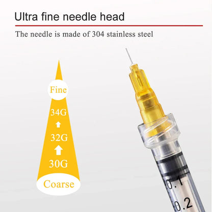 34G Ultra-Fine Disposable Small Needle for Cosmetic Use - Non-Painless Hand Needle 1.5/2.5/4mm