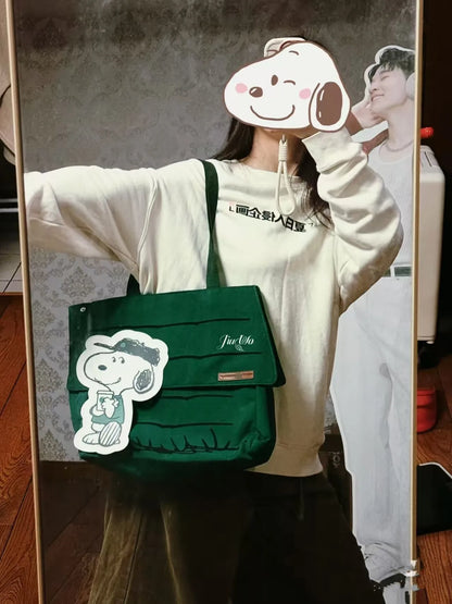 New Snoopy Tote Bag | Large Capacity Casual Shoulder Bag for Girls, Travel & Everyday Use
