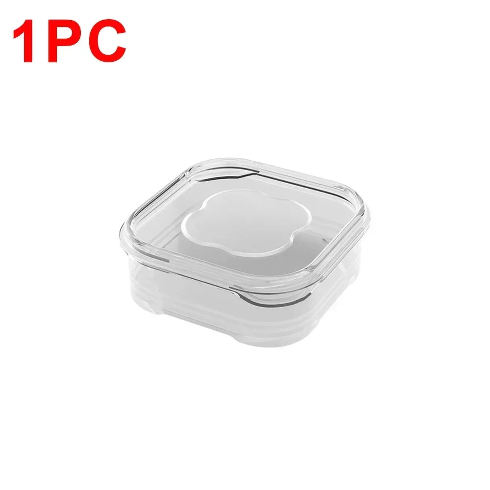 5/1Pcs Mini Transparent Food Storage Containers with Lid – Fridge Organizer Box for Meat, Vegetables & Kitchen Fresh-Keeping