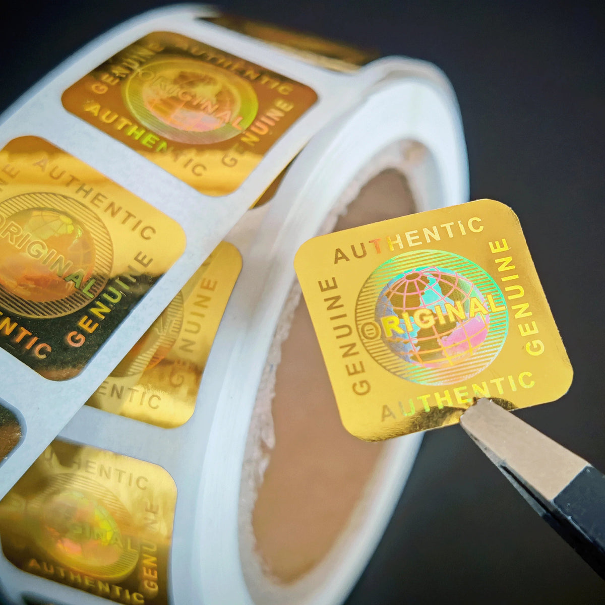 500pcs Hologram Tamper-Proof Stickers - Genuine Security Warranty Void Sealing Labels 15mm