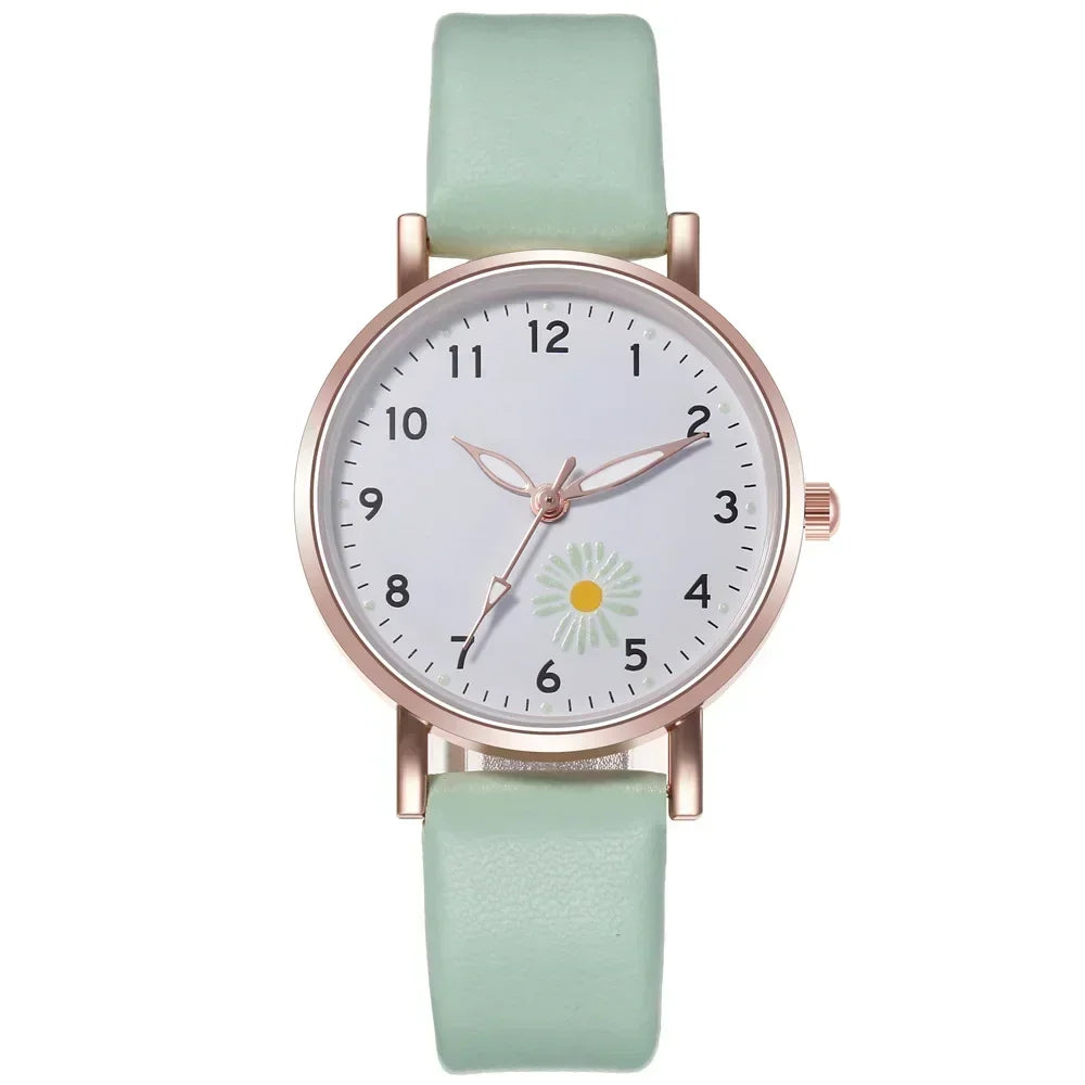 Luxury Luminous Retro Women’s Quartz Watch – Leather Strap Ladies Wristwatch