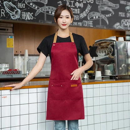 Waterproof Halter Apron – Unisex Kitchen Apron for Men & Women, Salon, Barbecue, Cleaning, Nail, and Roast Mandiles
