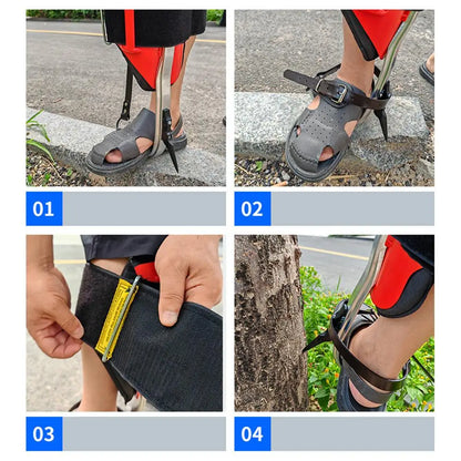 Heavy Duty Tree Climbing Gear Kit – Pole Gaffs, Shoes, and Harness for Outdoor Jungle Adventures