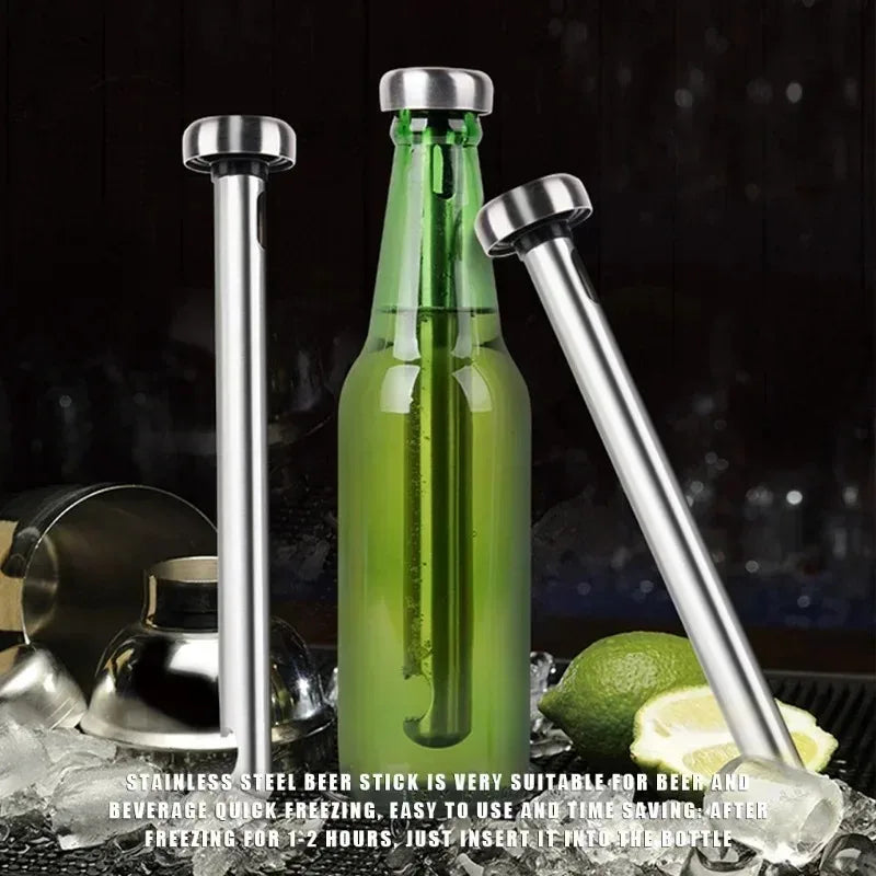 Stainless Steel Beer Chiller Stick 1pc - Portable Beverage Cooler for Ice-Cold Drinks, Ideal Party and Kitchen Tool