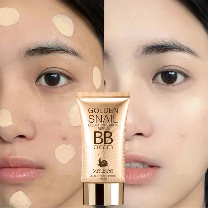 BB Cream Liquid Foundation – Full Coverage Natural Concealer Makeup Base, Long-Lasting Oil Control Face Cosmetics for Women