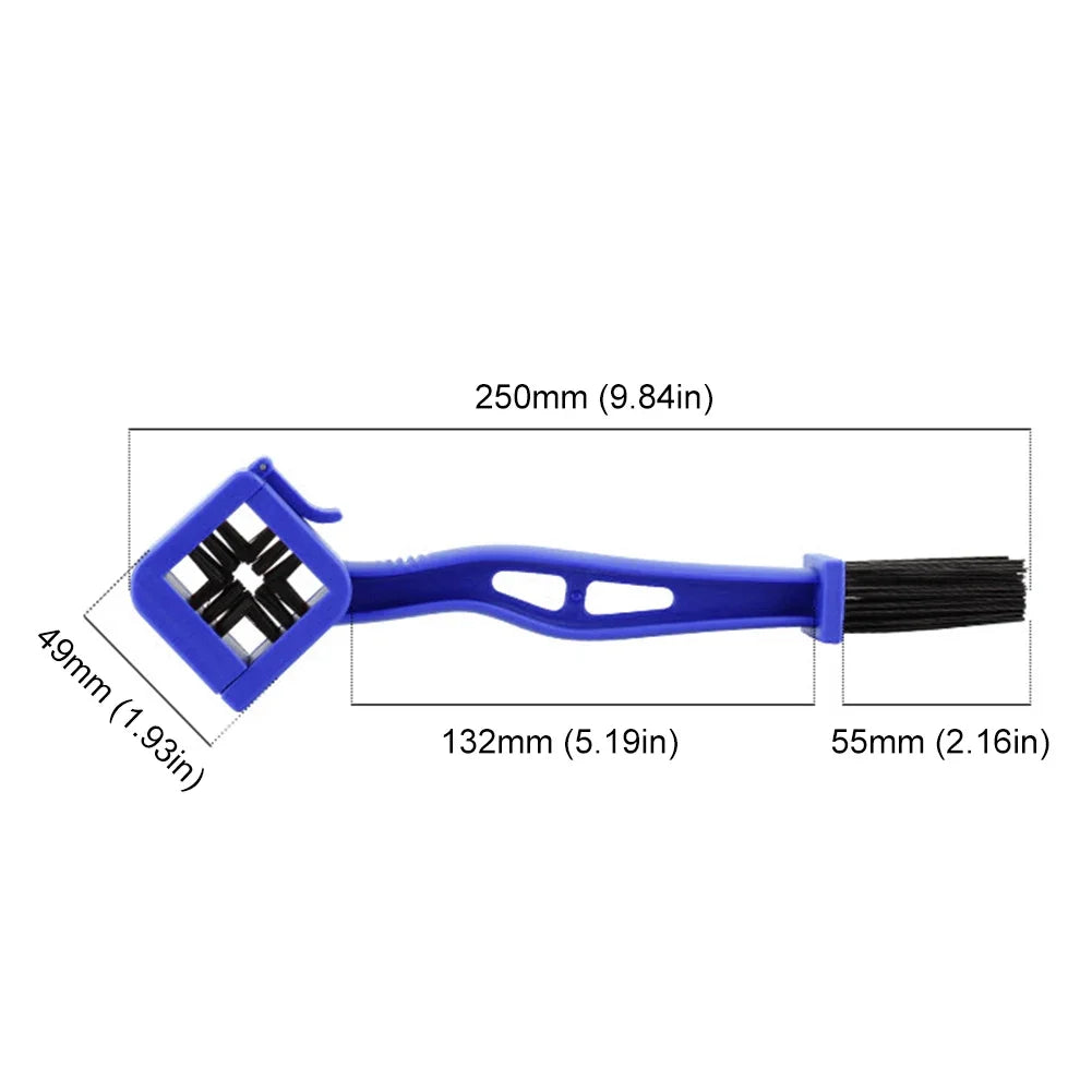 Motorcycle & Bicycle Chain Brush Cleaner — Plastic Scrubber for Chain Cleaning, Outdoor Road Maintenance Tool