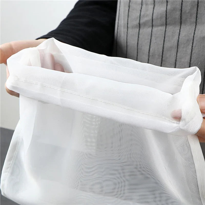 Nylon Filter Bags - Reusable Food Strainer Net for Tea, Milk, Cheese & Kitchen Use