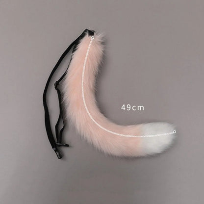 Fluffy Cat Tail - Soft Faux Fur Adjustable Cosplay Costume Accessory