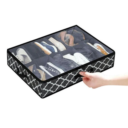 Foldable Under-Bed Shoe Storage Boxes — Closet Organizer Bags for Shoes and Home Storage