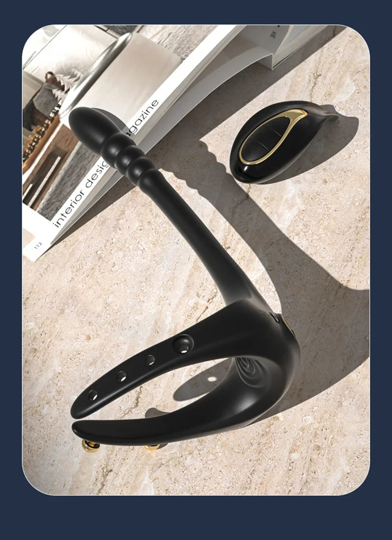 Adjustable Vibrating Penis Ring – Delayed Ejaculation, Enlargement, Prostate & Anal Massage Adult Male Sex Toy