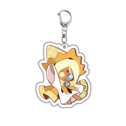 Cookie Run Kingdom Acrylic Keychain – Candy Apple, Milk Shadow & Mystic Flour Bag Accessories Gift