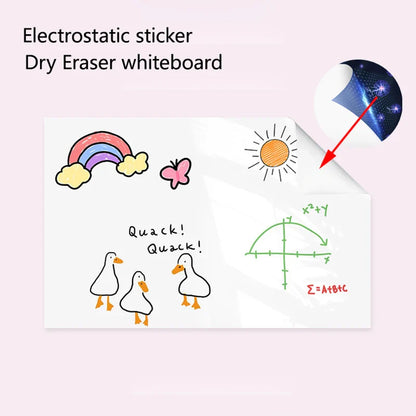 45CM Reusable Whiteboard – Static Adhesive Dry-Erase Board, Easy to Apply & Remove Without Wall Damage