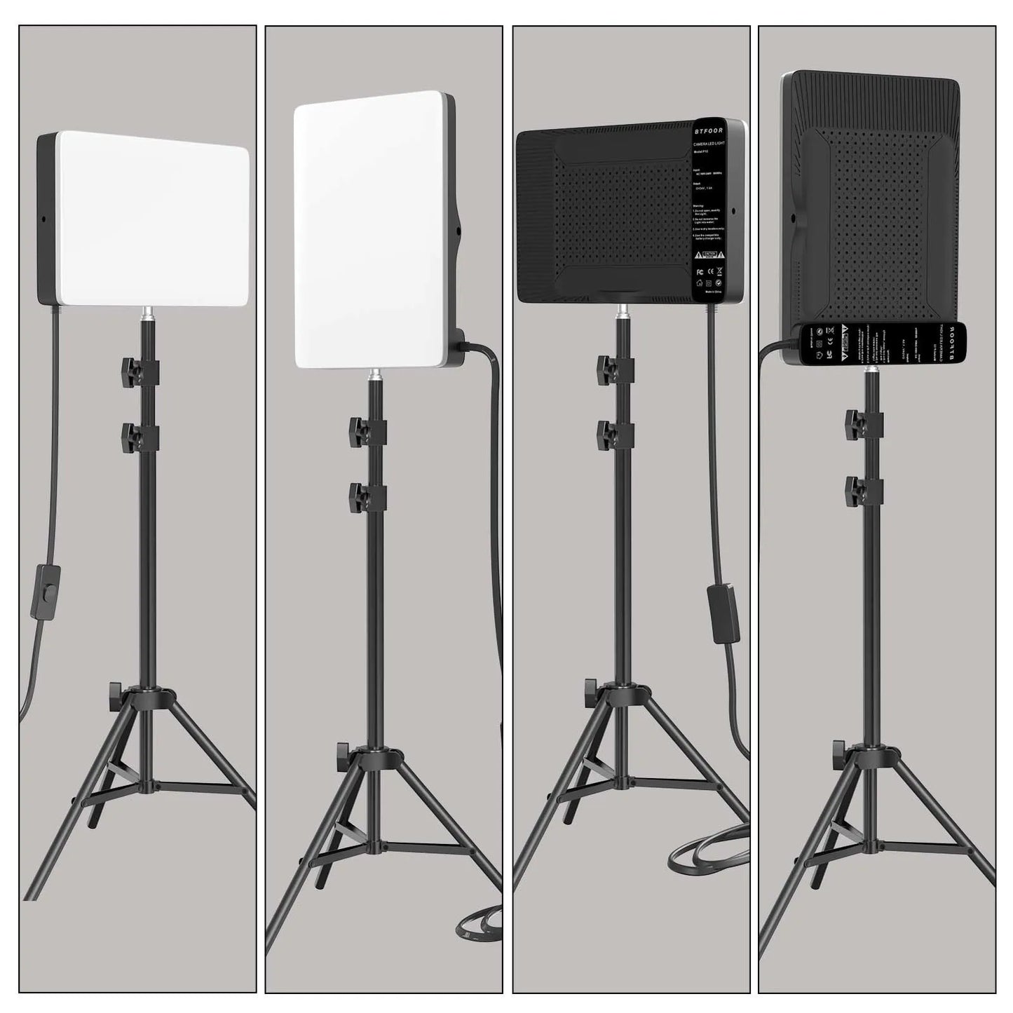 LED Photo Studio Video Fill Light Panel – 3000K-6500K Adjustable with Tripod Stand & Long Arm, EU Plug for Live Streaming