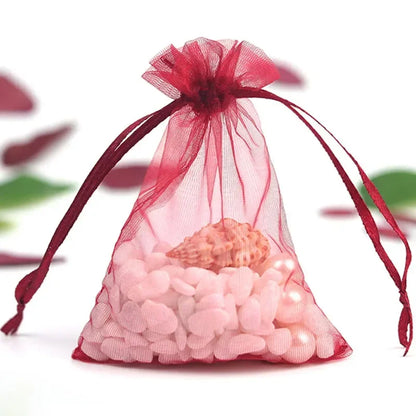 Organza Drawstring Gift Bags - 500/1000pcs Jewelry Pouches for Wedding Party Valentine Easter Packaging