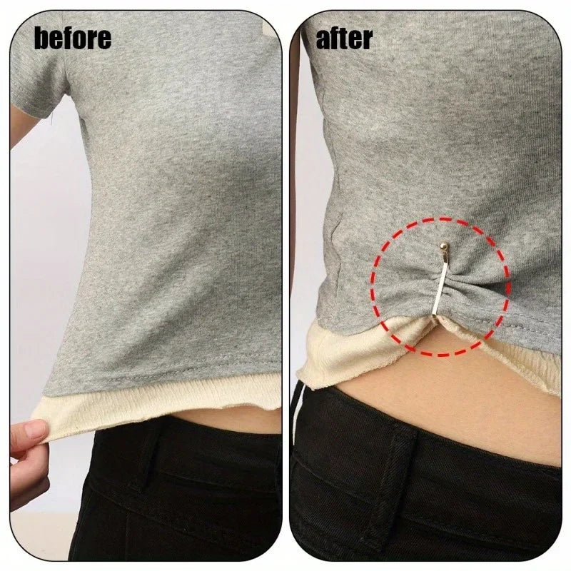 8PCS Adjustable Clothing Clips - Sleeve Reduction & Waist Tightening Buckle Clips for Jeans, Skirts & Pants