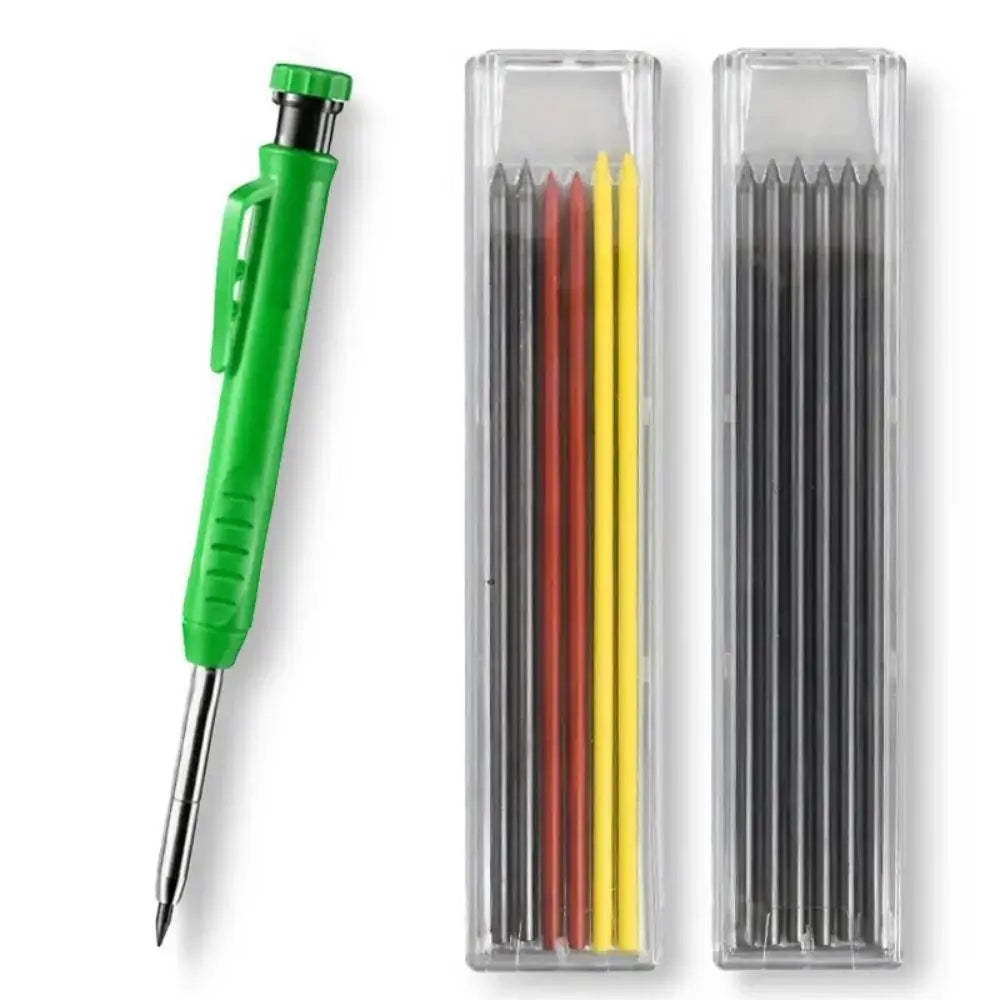 Carpenter Pencil Set for Woodworking - 5 Colors Mechanical Pencils with Refill for Carpentry Marking & Construction Jobs