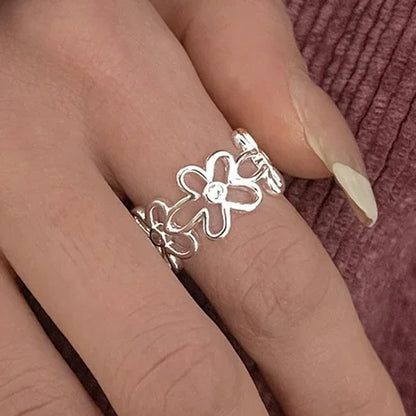 925 Sterling Silver Geometric Ring — BF CLUB Fashion Handmade Ring for Women, Party & Christmas Gift
