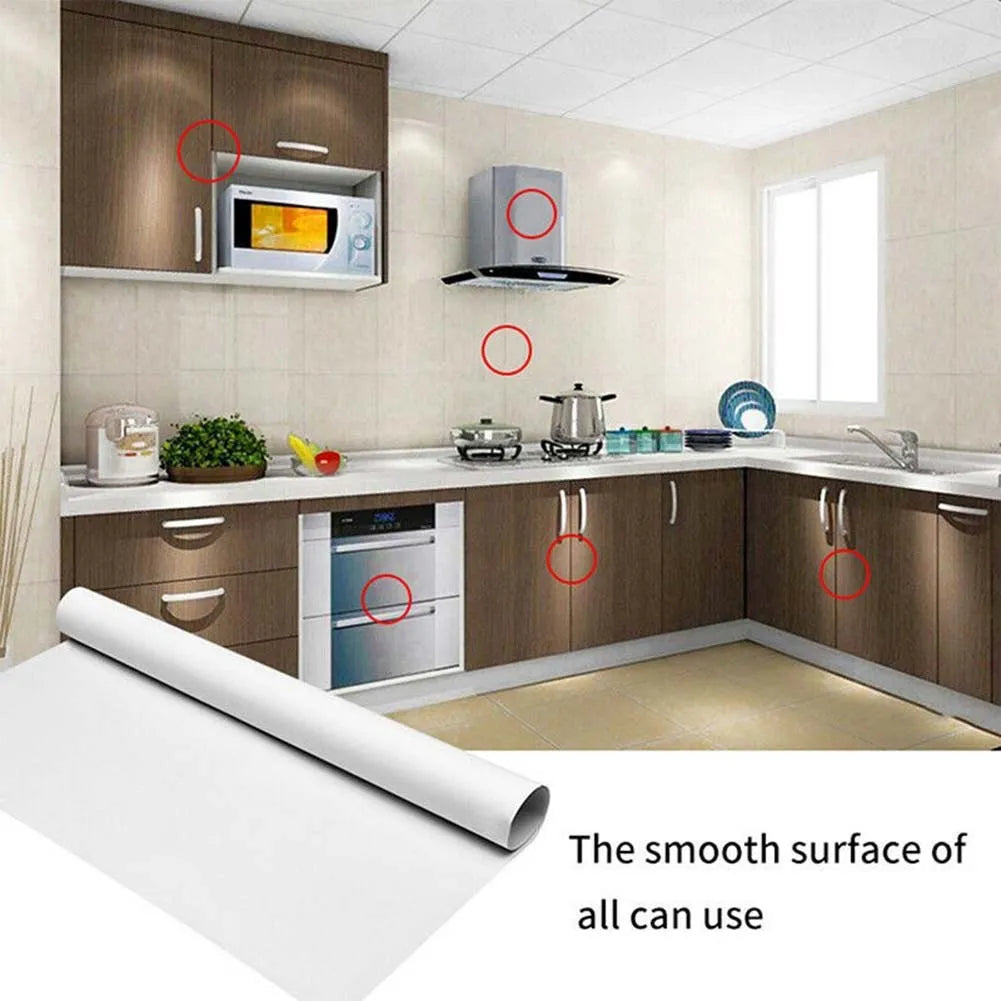 60x300cm Kitchen Wall Sticker - Oil-Proof, Clear Self-Adhesive Film - Removable Protective Covering for Shelves and Drawers Decor