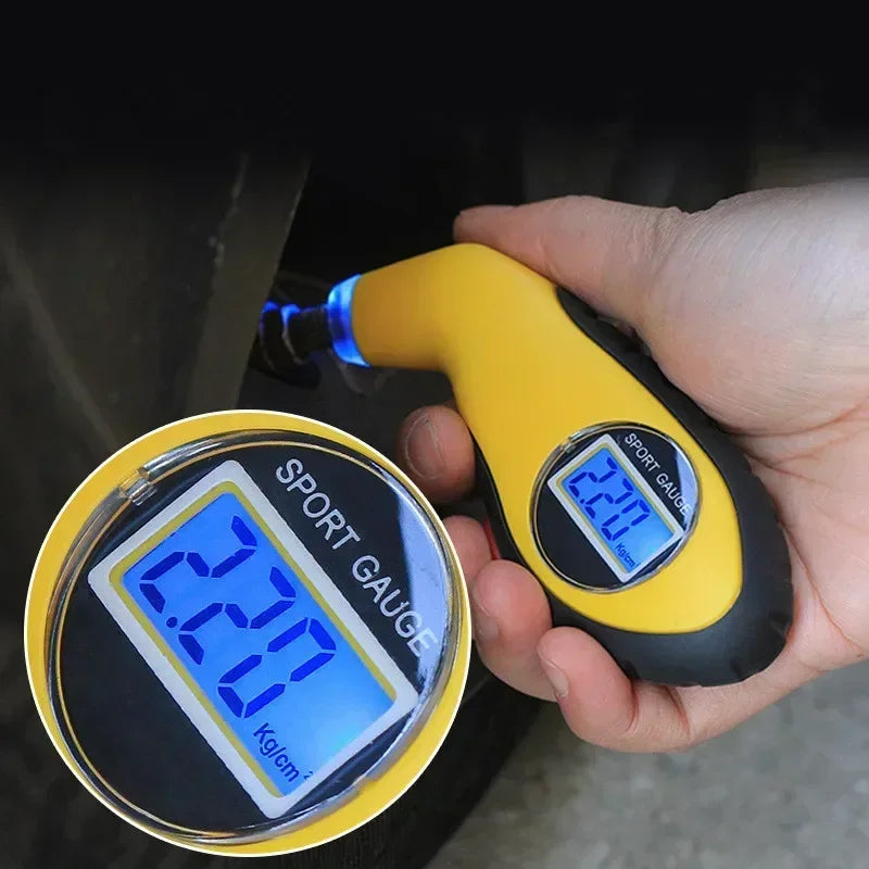 Compact Digital Tire Pressure Gauge – LCD Display for Cars, Motorcycles & Vehicle Maintenance