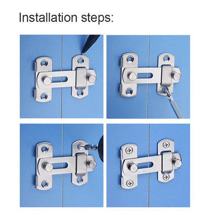 Stainless Steel Toggle Latch: Door Lock Guard Bolt 90 180 Degree Sliding Barn Door Lock - Black Iron Right Angle Barn Lock